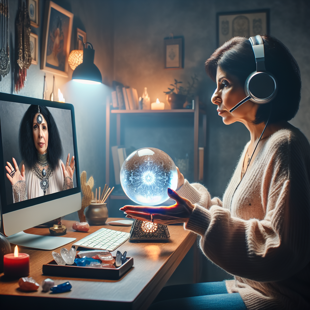 Illustration of Consulta espiritual online: guía confiable para orientación y sanación